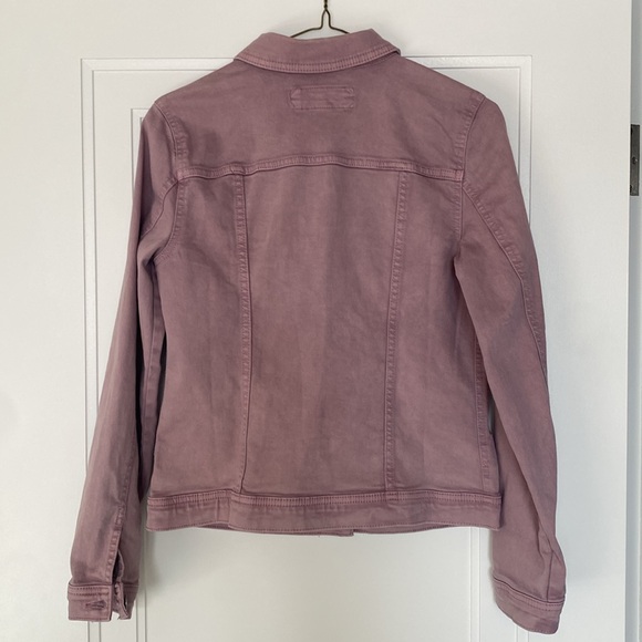 Maurices Pink Stone Wash Denim Jacket - Picture 2 of 3